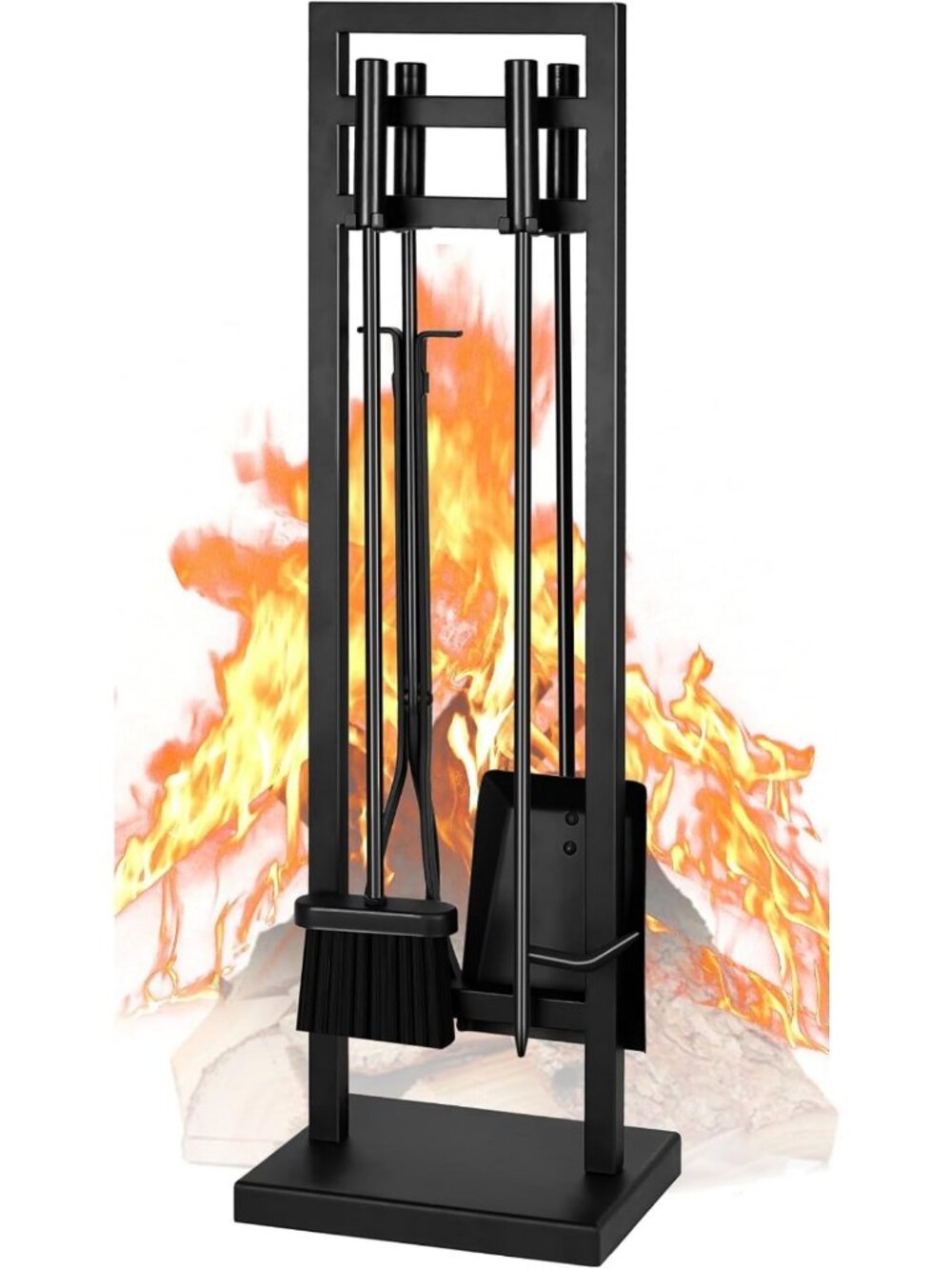 5-Piece Fireplace Tool Set with 30” Stand - Durable, Stylish & Functional